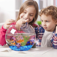 Keedolla Fish Tank Rocks Beads Aquarium 0.93LB, Clear Glass Pebbles Stones Gravel for Vases Fillers, Garden, Aquarium, Betta Fish Turtle Tank, Succulent Plants Decor - Sea Blue