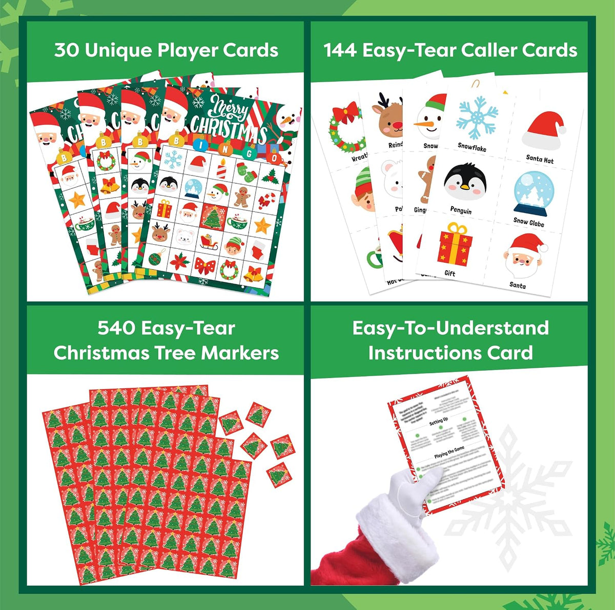 Halloween Games For Kids Party - Xmas Bingo Game - image 3