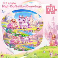 DIGOBAY round underwater ocean floor puzzle with sharks, fish and coral reef, 70 pieces - view 7