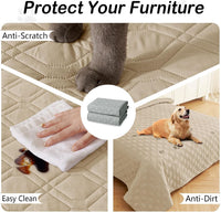 Waterproof Dog Bed Blanket - Taupe+beige / Geometric / 40x50 Inch - image 4