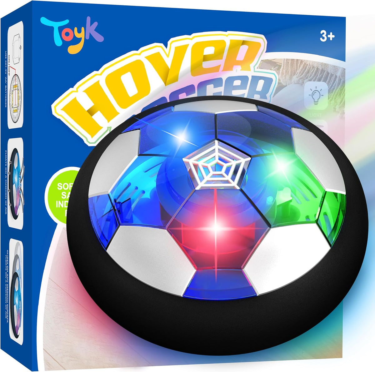 Toyk Boy Toys, LED Hover Soccer Ball - Blue