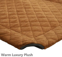 Veehoo Soft Plush Elevated Dog Bed, Raised Dog Beds with Heavy Duty Frame, Non-Slip Silicon Feet, Washable & Breathable Pet Cot for Indoor or Outdoor Use, 47" x 29", Brown, CWC2432A