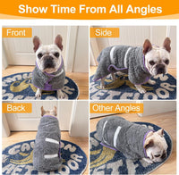 Unicorn Catcher Dog Bathrobe Super Absorbent Quick Drying Robe - XX-Large / Grey - image 2