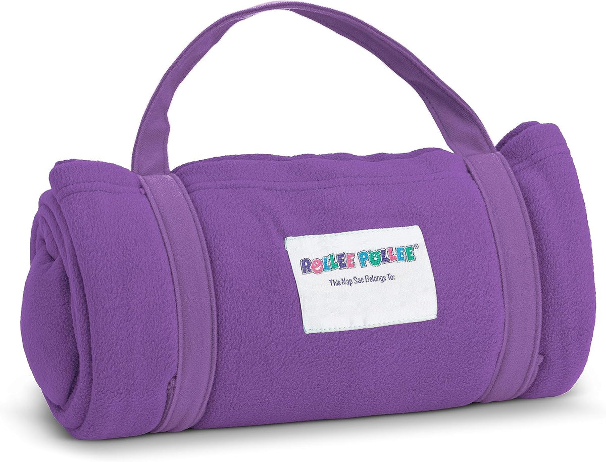 ROLLEE POLLEE Nap Sac Roll Up Napping Blanket with Attached Pillow - Purple - image 2