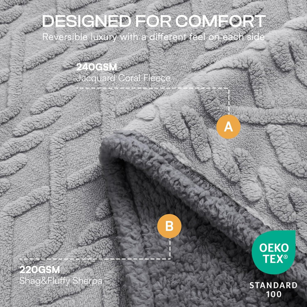 Luciphia Waterproof Dog Blanket - Light Grey / M (57" x40") - image 2