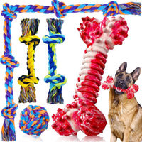Dog Rope Toy for Large Dogs Heavy Duty Dog Chew Toys for Aggressive - 5 Packs / Large