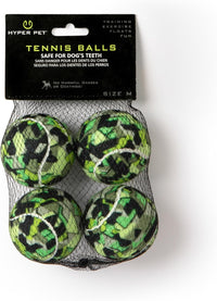 Hyper Pet Mini Extra Small Tennis Balls for Dogs - Green Camo / Regular 2.5" - 4 Pack