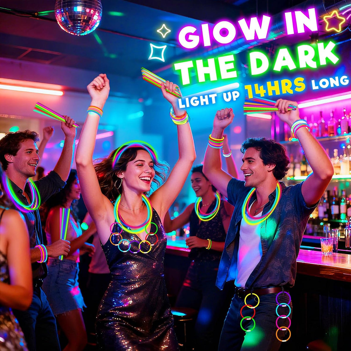 500 Pack Glow Sticks Bulk Party Pack Bright Glow in the Dark Party - 100 - image 4