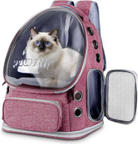 Cat Backpack Carrier Clear Bubble Window for Cats & Small Dogs up - Pink
