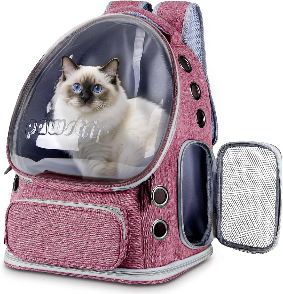 Cat Backpack Carrier Clear Bubble Window for Cats & Small Dogs up - Pink
