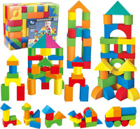Foam Blocks for Toddlers, 138 Pieces EVA Soft Stacking Building Blocks Toy – Fun for Kids & Family