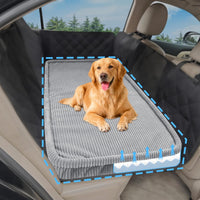 Dog Car Bed, Non-Slip Backseat Extender Pet Mat 50"x24.6"x2" – Essentials for Dogs - XL new（56"Lx28.7"M×2"H) / Light Gray