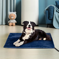 Niubya Pet Heating Pad for Dogs Cats with Timer and Soft Cover - Navy / 30" x 18" - image 3