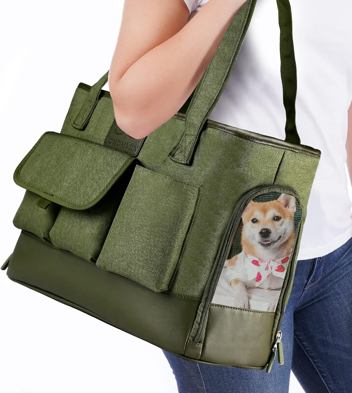 Cat Carrier, Dog Carrier, Pet Carrier - Green