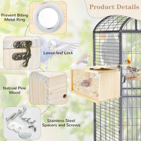 Parrot Nesting Box Cockatiel Nesting Box Bird Breeding Box House - L(10.6"X5.9"X5.9") - image 2