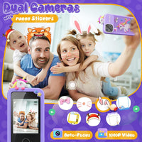 Luyiilo Kids Smart Phone Toys for Boys - Purple - image 3