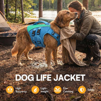 Dog Life Jacket Medium,Ripstop Dog Flotation Vest for Medium Dogs – Essentials for Dogs - Small / Blue - image 2