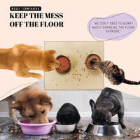 AVERYDAY 32x24 Waterproof Silicone Dog Food Mat - Cream / 32" x 24" - image 2