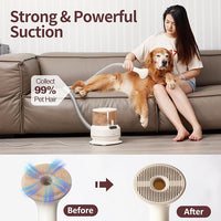 Dog Grooming Vacuum Kit, 2.5L Large Capacity, Dogs & Cats Vacuum for Shedding, 4 Pet Grooming Tools, Low Noise, Dog Nail Clipper as A Gift