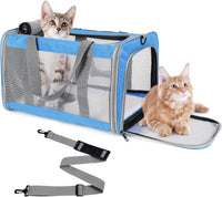 Pet Carrier for Large Cats Up to 20 Lbs - Blue