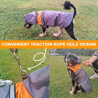 Dog Raincoat with Reflective Strip - XL / Grey - image 4