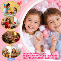 Ball Pit Balls Pack of 100 200 500 - Pink+White+Transparent / 500 balls - image 4