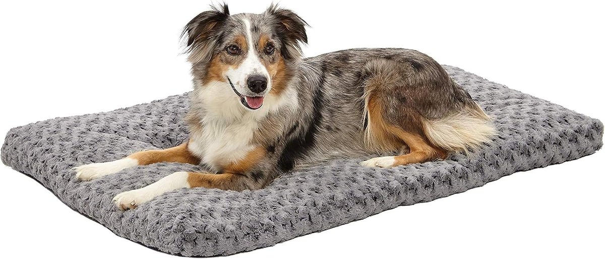 MidWest Homes for Pets XXS QuietTime Deluxe Gray Ombré Swirl Plush - Mocha / 30 inch