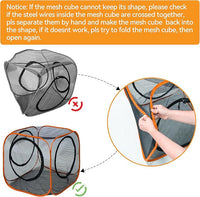 Collapsible Cat Play Tunnel + Cube with Three Ways for Indoor and Outdoor, Cat Enclosure, Tunnel and Tent Connection