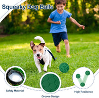 2 Pack Indestructible Squeaky Dog Balls for Aggressive Chewers - Green - image 4