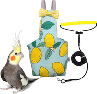 VANFAVORI Bird Diaper Flight Suit with 80-inch Leash, M Size - Lemon
