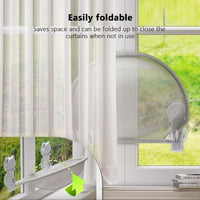 Cat Window Perch Cordless, Foldable & Stable Cat Beds - Mesh Cover / Light Grey - image 4
