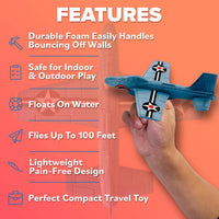 Foam Airplanes - Stocking Stuffers for Kids All Ages 4 5 6 7 8 9 10 Year Old - Best Toy Gift - Boy - Gray - image 3