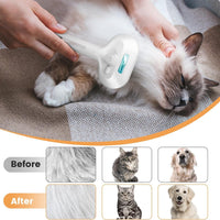 Cat Steam Brush 3 in 1 Pet Hair Grooming Brush with Steam and Release - White-B - image 2