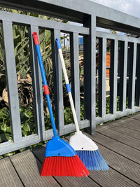 Kids Broom-Housekeeping Cleaning Tool for Kids Pretend Playing - Blue+red - image 4