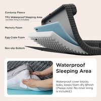 Bedsure ComfyFleece Memory Foam Orthopedic XL Dog Bed Washable 42" – Essentials for Dogs - Cream / 30.0"l X 20.0"w X 6.5"th - image 3