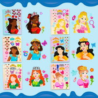 JOYIN 36 Sheets 9"x6" Make a face Stickers for Kids - Princess - image 4