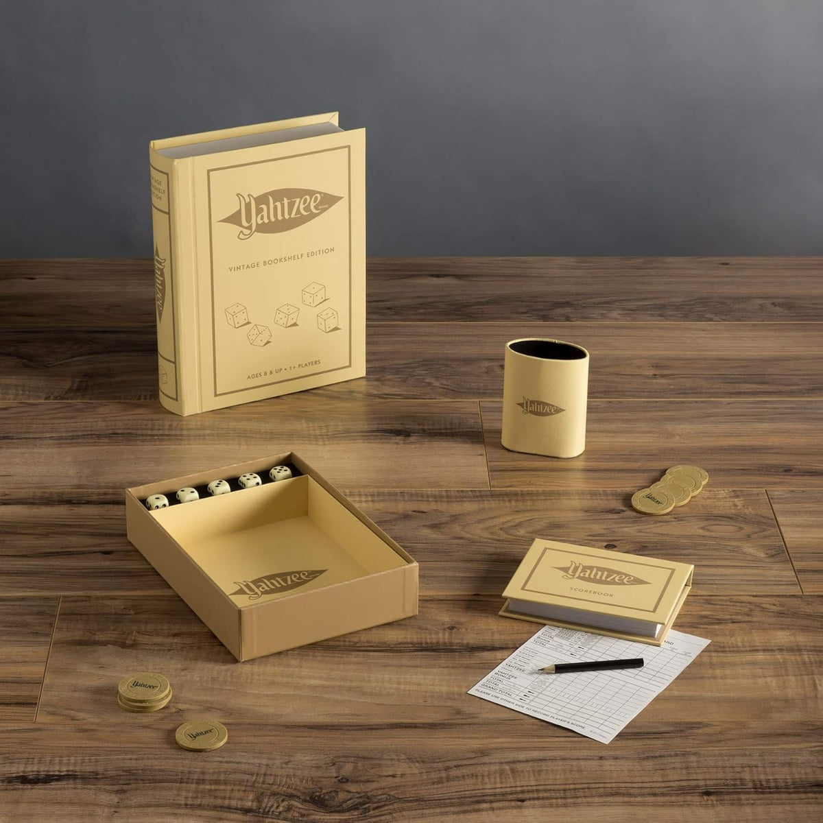 WS Game Company Yahtzee Vintage Bookshelf Edition Classic Dice Game - image 3