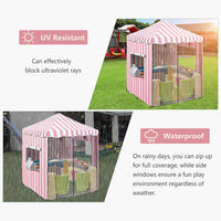 Hadisi black 600D waterproof outdoor kids playhouse cover with zippered front door - view 25