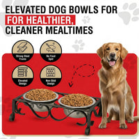 Loving Pets Elevated Dog Bowls - Matte Black / 0.5 Quarts - image 2