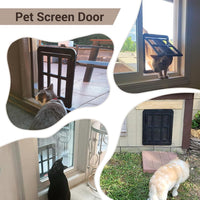 Dog Door for Screen Door, Cat Door Screen Small Dog Door Insert for Sliding Door Easy Install - 8.3" x 10.3" Black Small - image 3