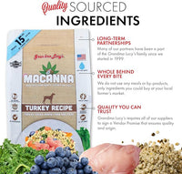 Macanna Grandma Lucy's Grain-Free Turkey Freeze-Dried Dog Food 3 Lbs., Brown