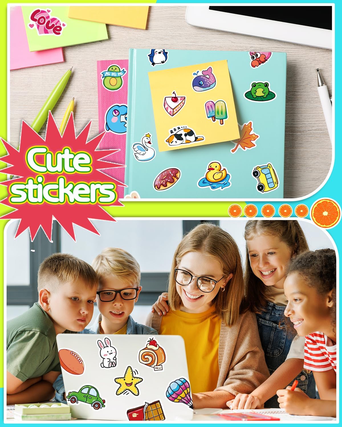 Apakkai 600 Pcs Cute Stickers for Kids - 300PCS - image 4