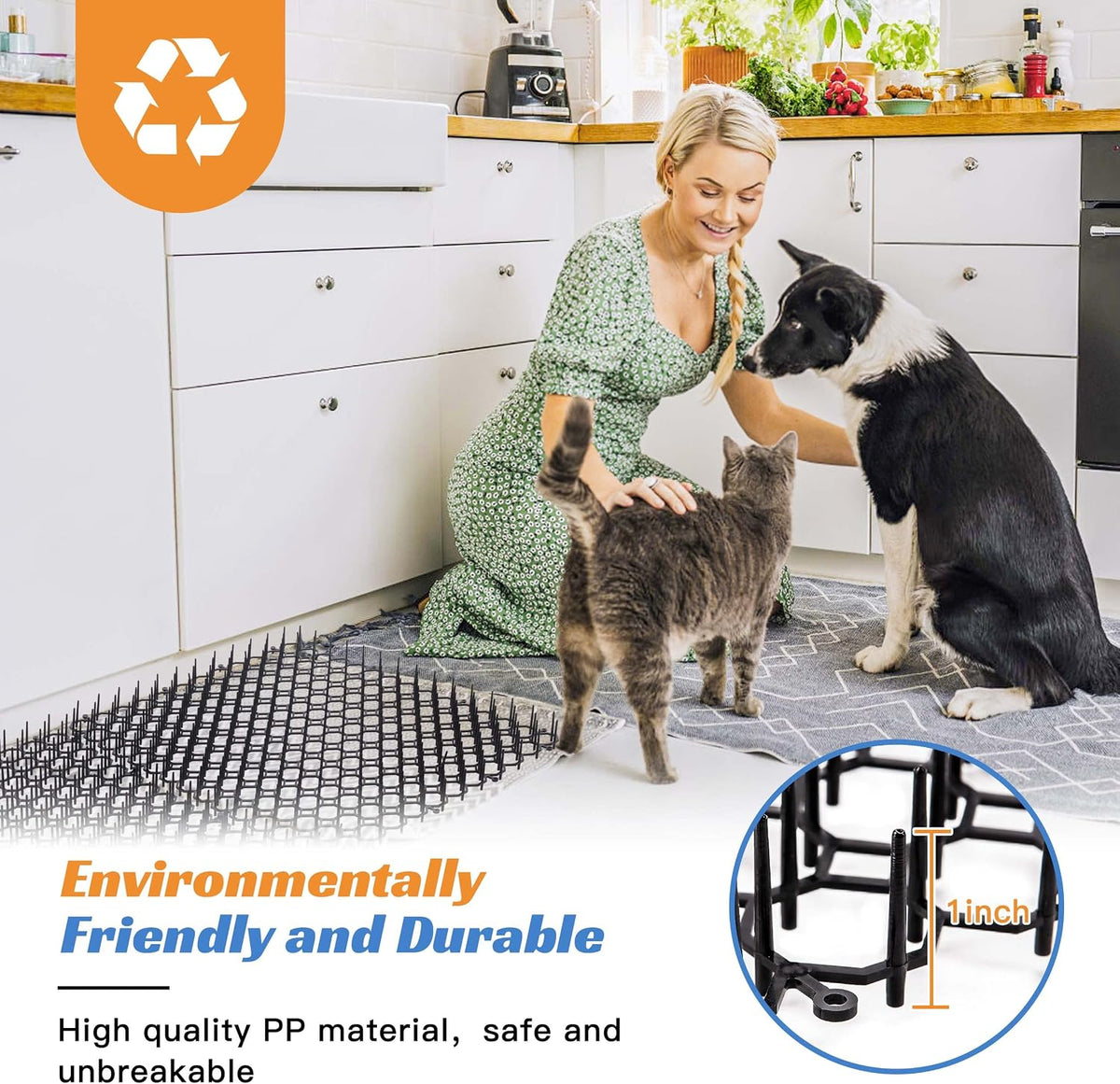 16 X 13 Inch Scat Mat for Cats - 12 Pack / black - image 2