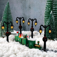 Mudder 12 Pcs Christmas Miniature Village Lamp Post Light - Artsy / 4 - image 3