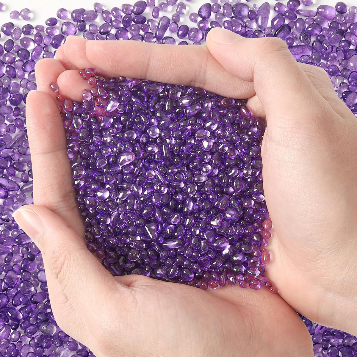 T4U Crystal Rocks for Aquarium - 2 LB / #14 - Purple
