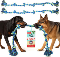 Pacific Pups Products Giant Dog Rope Toy - Neon / 2 Pack