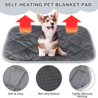 4 Pack Self Heating Cat Pad Self Warming Dog Mat - 19 x 27.5 Inch / Gray - image 3