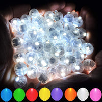 50pcs White LED Balloon Lights - 50PCS / White
