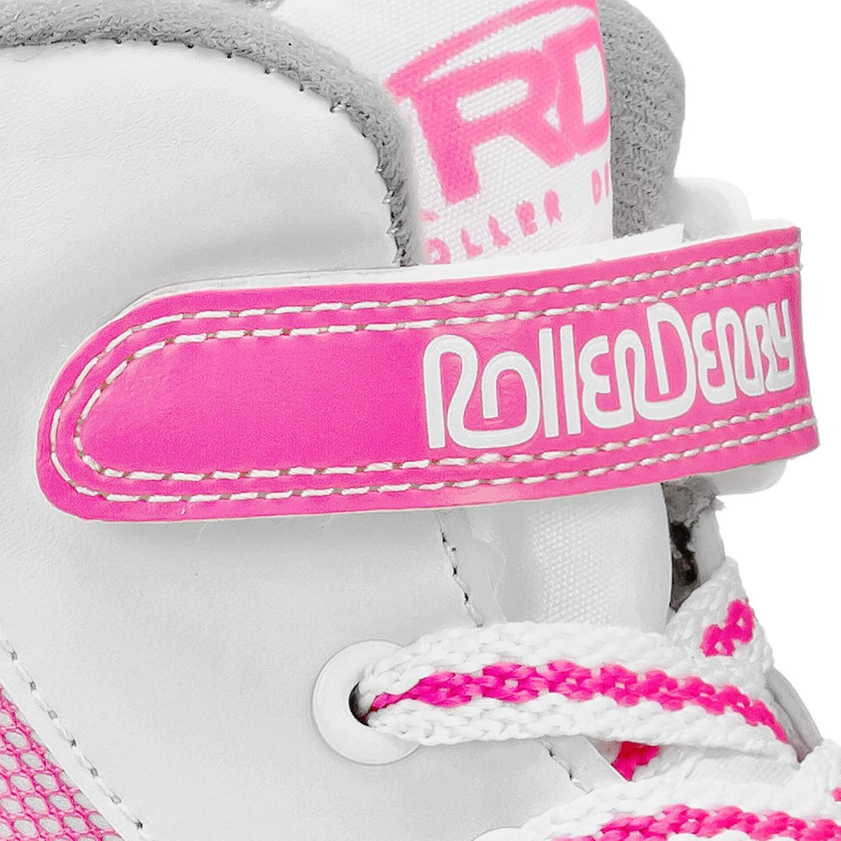 Roller Derby Firestar Youth Skates for Girls, Boys, Beginners - White/Pink / 1 - image 4