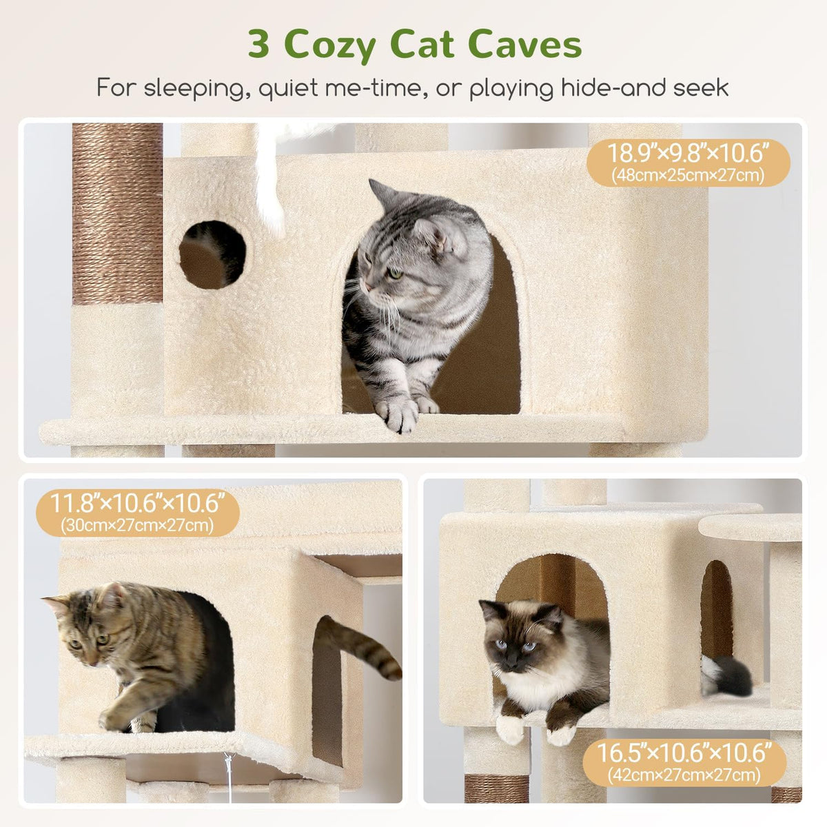 Globlazer F66 Corner Cat Tree - Beige / 66 inch - image 4